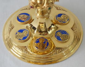 Antique solid silver gilt Ciborium